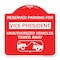 Signmission Reserved Parking for Vice President Unauthorized Vehicles Towed Away Alum, 18" x 18", RW-1818-23071 A-DES-RW-1818-23071 - alternate 1